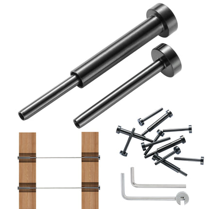 Invisible Cable Railing Kit, T316, 30 Pack, 1/8 in, Black
