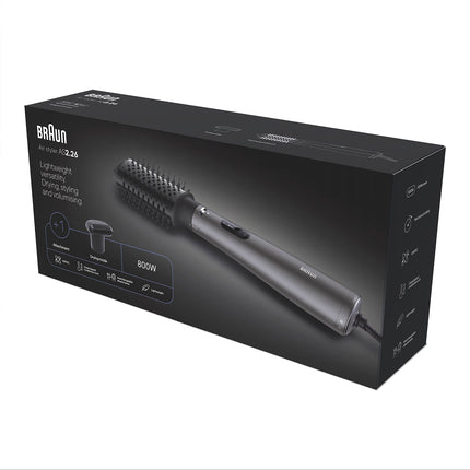Ionen-Heißluftbürste Styler 800W, 2 Aufsätze