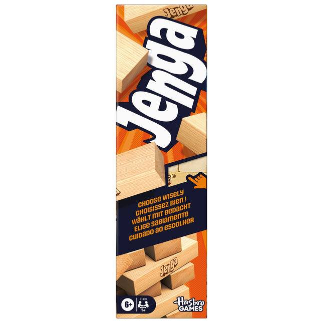 JENGA Stacking Game with 54 Wooden Blocks for Family Fun