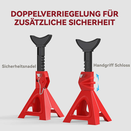 3 Tonnen Unterstellböcke, Höhenverstellbar, 2er Set