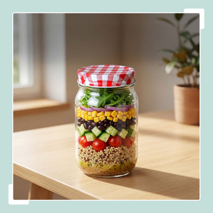 Einmachgläser, 400 ml Glas-Set mit luftdichten Twist-Off-Deckeln