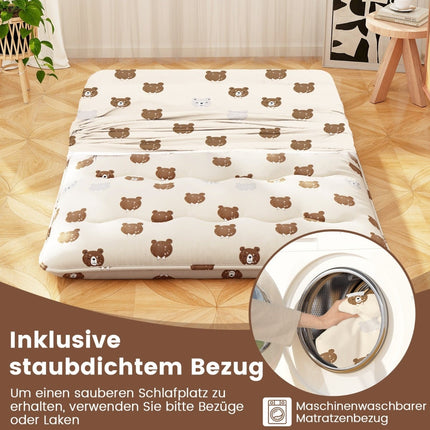 Japanische Futonmatratze, 140x200 cm, waschbarer Bezug