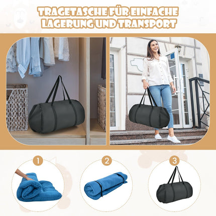 Japanische Futonmatratze 90x200 cm, waschbarer Bezug & Tasche