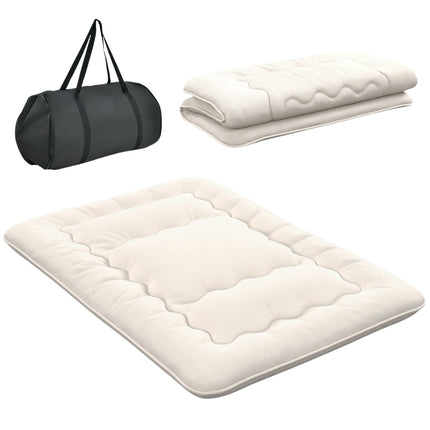 Japanese Futon Mattress, Tatami Mat, Beige, 140x200 cm