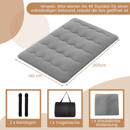 Japanse futonmatras, wasbare hoes, 140x200 cm