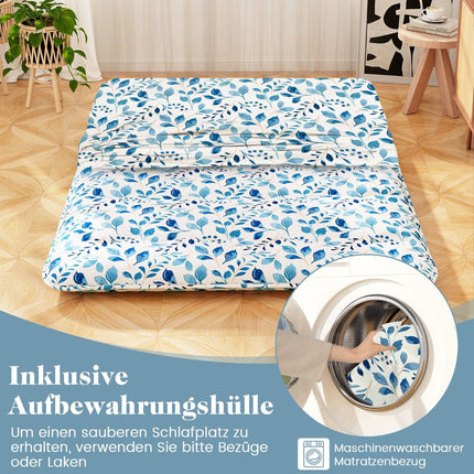 Japanische Futonmatratze, waschbarer Bezug, 140x200 cm