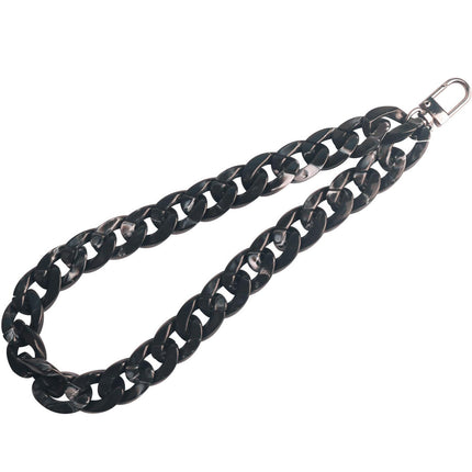 Armband mit Schmuckkette Marmor Schwarz