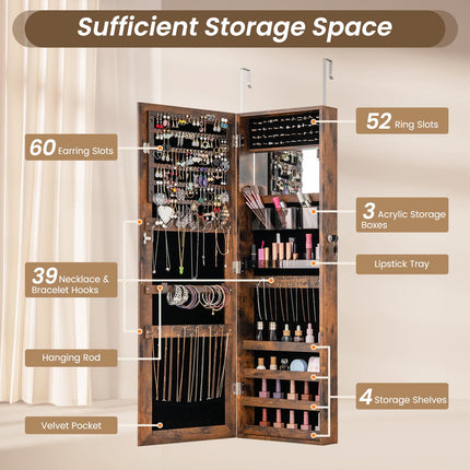 Schmuckschrank, 110 cm Ganzkörperspiegel, abschließbar