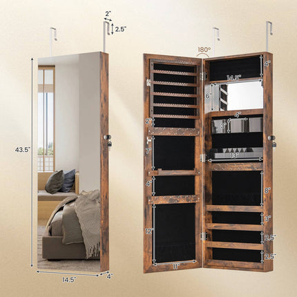 Schmuckschrank, 110 cm Ganzkörperspiegel, abschließbar