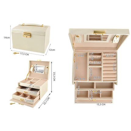Schmuckschatulle/-etui - beige 