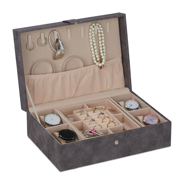 Boîte à bijoux aspect cuir