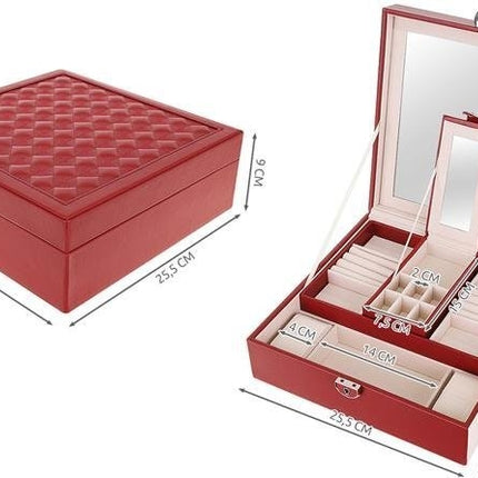 Jewelry case - burgundy Beautylushh