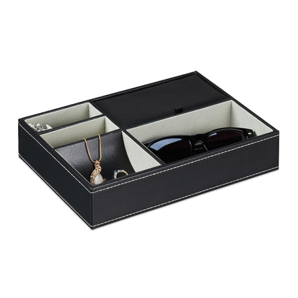 Compartiment à bijoux aspect cuir