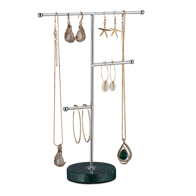 Présentoir à bijoux en marbre vert