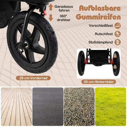 Jogging Stroller, Foldable with Adjustable Canopy & Seat