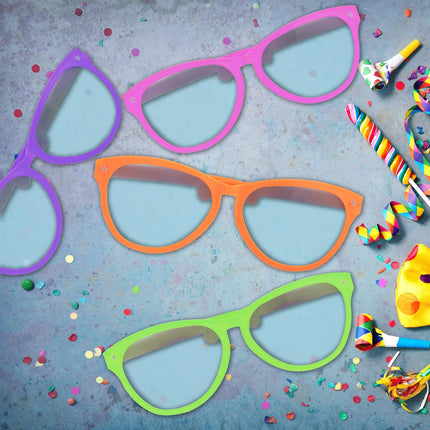 Jumbo Partybrille – extra große blau getönte Gläser
