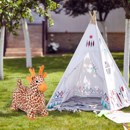 Hüpftier Giraffe mit Mütze