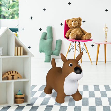 Chien sauteur en marron