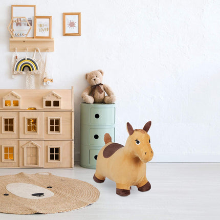 Jumping horse with cap