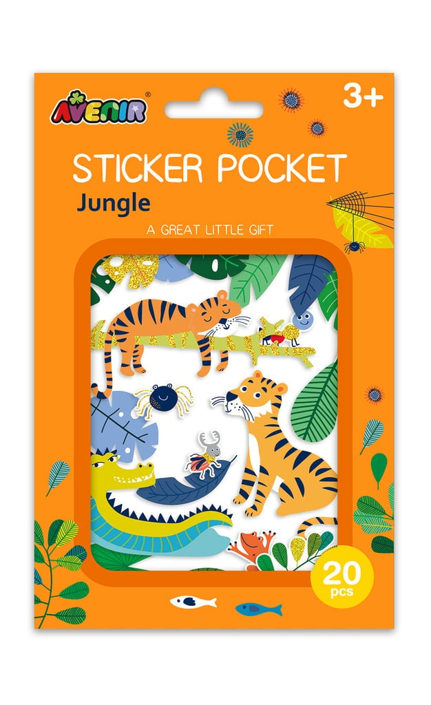 Jungle Avenir Aufkleber für Scrapbooking und Bastelprojekte