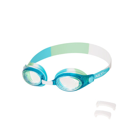 Junior-Schwimmbrille, Blau, Antibeschlag, UV-Schutz