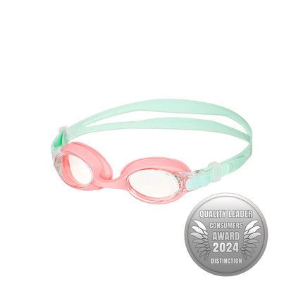 Junior Swimming Goggles, Mint/Pink, Anti-Fog Lens