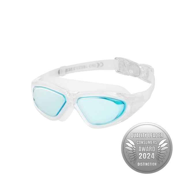 Junior Schwimmbrille – Weiß, Anti-Beschlag, UV-Schutz