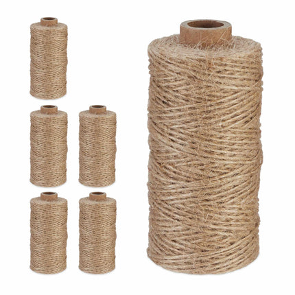 Jutekabel 1 mm x 100 m 6er Set