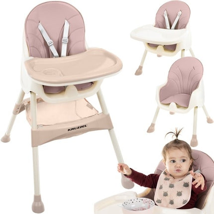 KRUZZEL feeding chair - pink