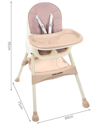 KRUZZEL feeding chair - pink
