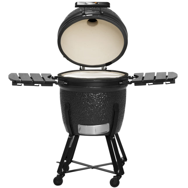 Kamado Keramik Holzkohlegrill, 47 cm Edelstahlrost