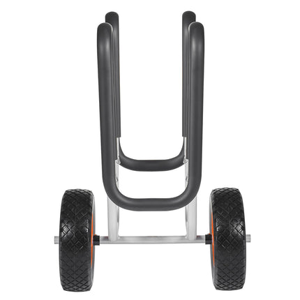 Kayak Cart, 150 lb Capacity, 10 in Solid Wheels, Strap