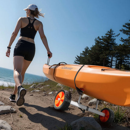 Kayak Cart, 230 lb Capacity, 10 in Solid PU Tires, Kickstand