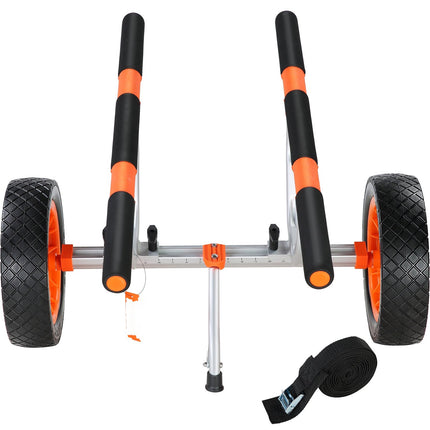 Kayak Cart, 450 lb Capacity, 12 in Solid Tires, Adjustable