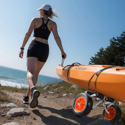 Kayak Cart, 90 kg Foldable Trolley, 10 in Solid Wheels