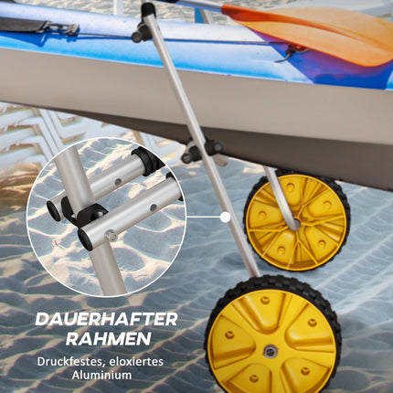 Verstellbarer Kajakanhänger mit Spanngurt, Aluminium