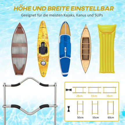 Verstellbarer Kajakanhänger mit Spanngurt, Aluminium