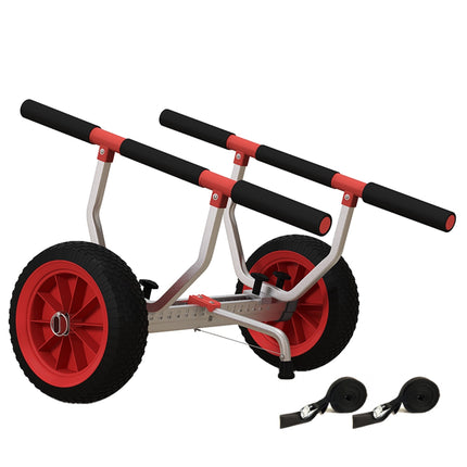 Kajakwagen mit verstellbarer Breite, großen Rädern, Aluminiumrahmen