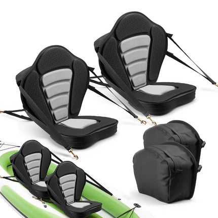 Kayak Seat 2-Pack, 53 mm Padded Back Support, Bag