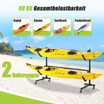 Kayak Storage Rack – Holds 4, 80 kg Capacity, Adjustable
