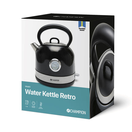 Wasserkocher Retro 1,7L VK401 Schwarz