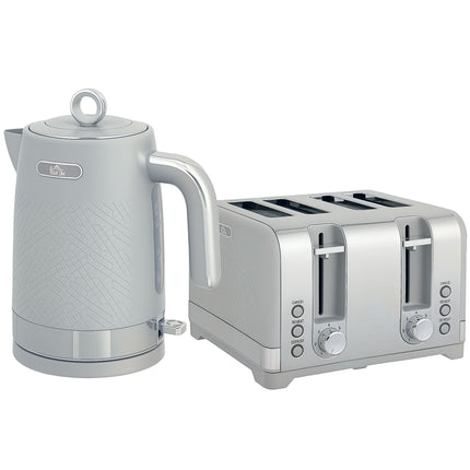 Wasserkocher- und Toaster-Set, 1,7 l, 2200 W, schnelles Kochen, 4-Schlitz-Toaster