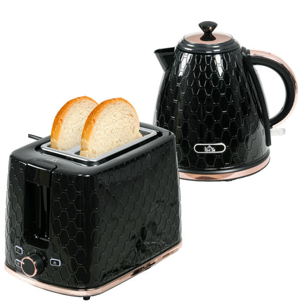 Wasserkocher- und Toaster-Set, 1,7L, Multi-Modus, LED-Anzeige