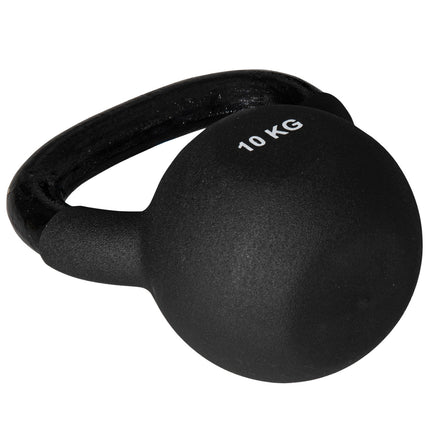 Kettlebell 10 Kg, litina s neoprenovým povrchem, šetrný k podlaze