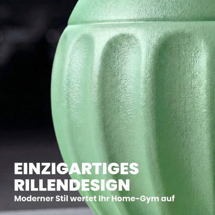 Kettlebell 10 kg, sandgefüllt, rutschfester Griff, Grün