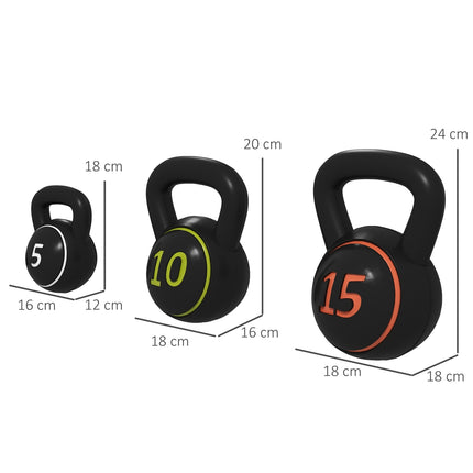 Kettlebell-Set, 2,2-6,8 kg, Gewichte für Krafttraining
