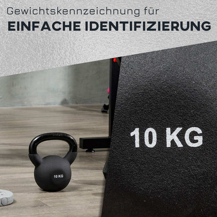 Kettlebell 10 Kg, litina s neoprenovým povrchem, šetrný k podlaze