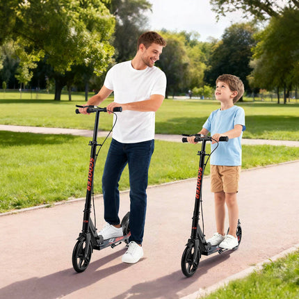Kick Scooter, 2-Wheel, Adjustable Handlebar, Foldable, Black