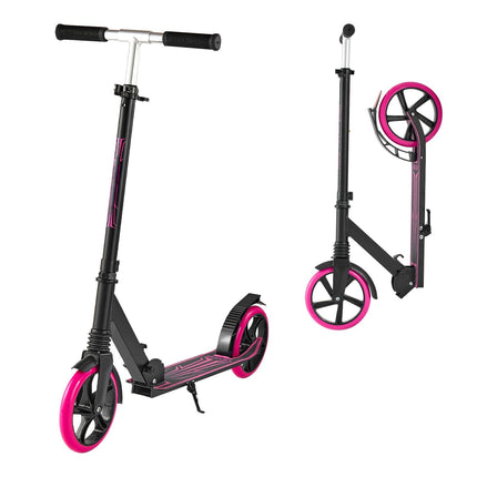 Kick Scooter, Adjustable Handlebar, Foldable, Pink
