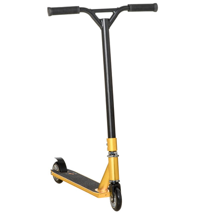 Kick Stunt Scooter, 360°-Lenkung, Gummigriff, Gold